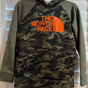 Boys Large (14/16) North Face Sweatshirt. Camo. Gently used.